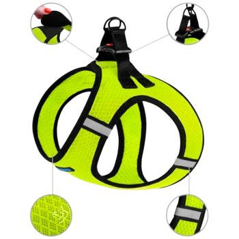 Шлея для собак Barksi Mesh Vest нейлонова M 47см жовтий - купити, ціни на MasterZoo - фото 3