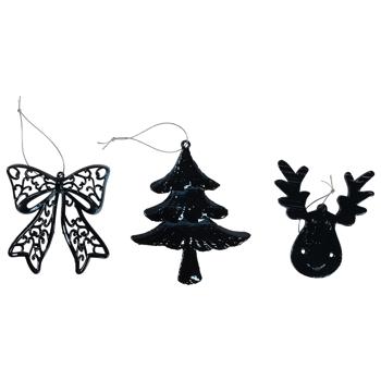 Actuel Plastic Blue Christmas Decoration 9-12cm in Assortment - buy, prices for Auchan - photo 1