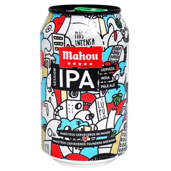 Пиво Mahou Session IPA светлое 4,5% 0,33л - купить, цены на NOVUS - фото 1