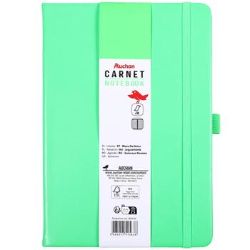 Auchan Color A5 Green Lined Notebook 96 Sheets - buy, prices for - photo 1