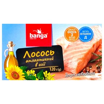 Лосось Banga атлантический в масле 120г - купить, цены на Grono - фото 1