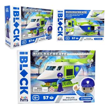 Конструктор Iblock Junior Kids Hits Полицейский вертолет 57 деталей - купить, цены на Biotus - фото 1