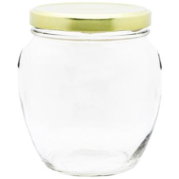 TO-100 Glass Round Jar with Lid 1062ml