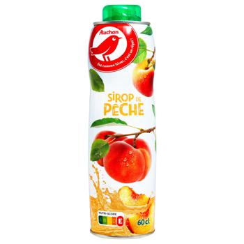 Auchan Peach Syrup 0.6l - buy, prices for Auchan - photo 1