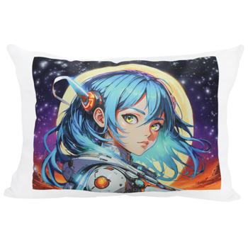 Strateg Anime Girl in the Art World Pillow 26х35cm Black with Sublimation Application - buy, prices for NOVUS - photo 1