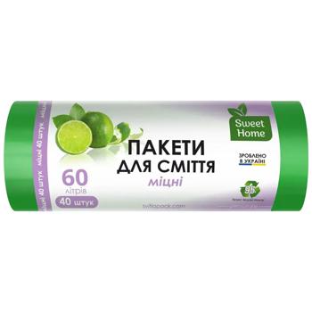Пакеты для мусора Sweet Home Крепкие 60л 40шт - купить, цены на Торба - фото 1