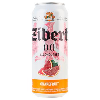 Пиво Zibert Grapefruit светлое безалкогольное 0,5л - купить, цены на Идеал - фото 1