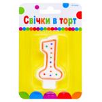 Свічка для торту Party Favors Цифра 1