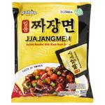 Лапша Paldo Jjajang Men в сладком соусе из бобов быстрого приготовления 200г