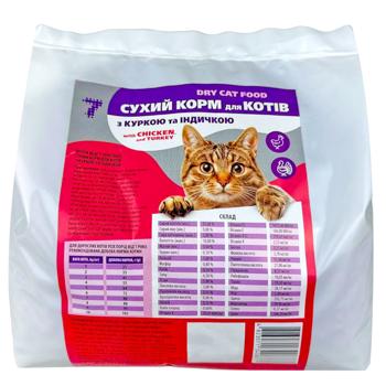 7 Dry Food with Chicken and Turkey for Cats 1.5kg