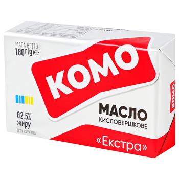 Масло Комо Екстра кисловершкове 82,5% 180г - купити, ціни на Торба - фото 5
