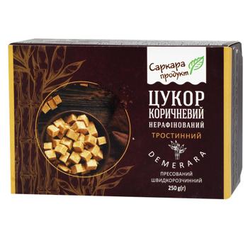 Сахар Саркара продукт коричневый нерафинированный тростниковый прессованный 250г