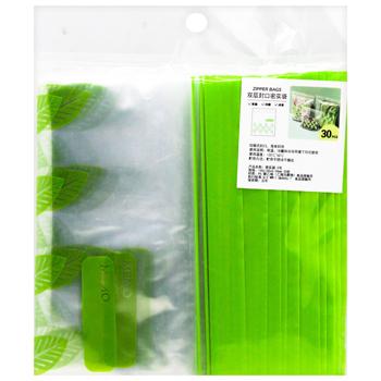 Leaf Pattern Set of Zip Bags 14*16cm 30pcs 34372-3 И949 - buy, prices for COSMOS - photo 1