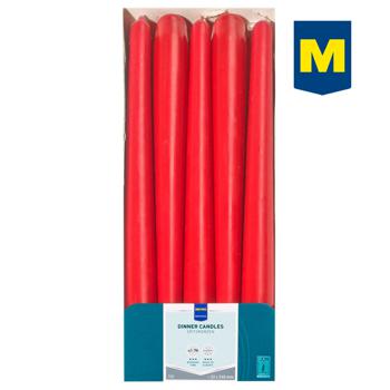 Свічка Metro Professional червоний 22х240мм 10шт - купити, ціни на  - фото 1