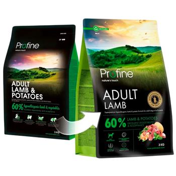 Profine Adult сухий корм для собак 3 кг - ягня та картопля - купить, цены на MasterZoo - фото 2