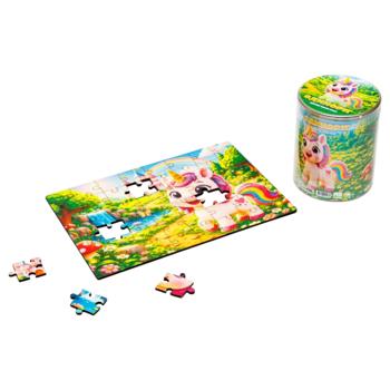 Дерев'яний пазл PUZZLEOK Єдиноріг A5 в тубусі - купити, ціни на ОнDe - фото 2