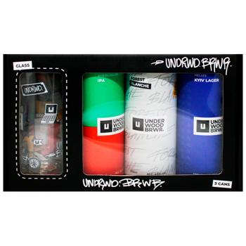 Underwood Brewery Culture Tasting Middle Set Unfiltered Beer Set 3pcs*0.33l + Glass - buy, prices for - photo 3