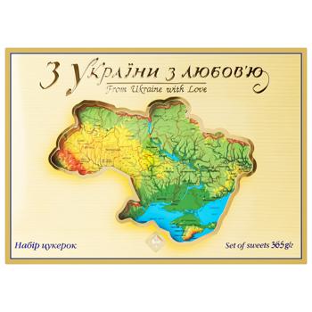 Набір цукерок Житомирські ласощі З України з любов'ю 365г - купити, ціни на Auchan - фото 1