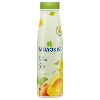 Йогурт Молокія Абрикос 1,4% 250г - купить, цены на Идеал - фото 1