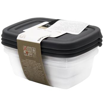 Емкость для хранения Excellent Houseware с крышкой 3шт в ассортименте - купить, цены на - фото 3