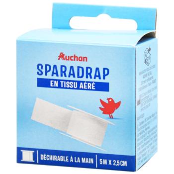 Auchan Plaster on Breathable Fabric Base 2.5cm x 5m