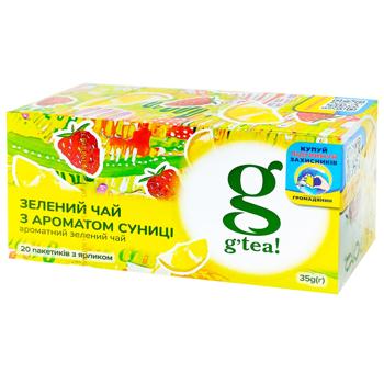 Чай зеленый G'tea! с ароматом земляники 1,75г*20шт - купить, цены на Чудо Маркет - фото 2