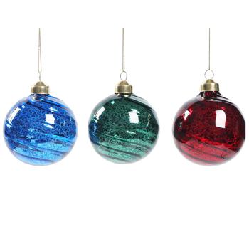 Actuel Spider Web Effect Christmas Tree Ball 8cm in assortment - buy, prices for Auchan - photo 1