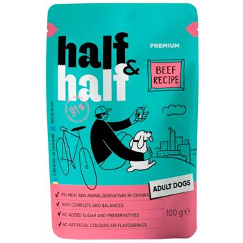 Half&Half Wet Food with Beef for Dogs of All Breeds 6pcs*100g - buy, prices for MasterZoo - photo 2