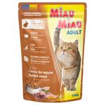 Корм вологий Miau Miau з кроликом для котів 100г