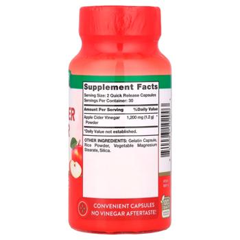 Nature's Truth Apple Cider Vinegar 1200mg 60 capsules - buy, prices for - photo 2