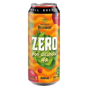Пиво Volynski Browar Zero IPA світле нефільтроване безалкогольне 0,5л - купити, ціни на NOVUS - фото 1