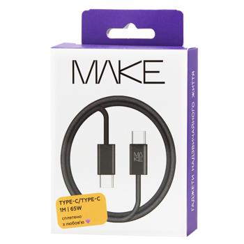 Make Cable Type-C/Type-C 65W 1m Black - buy, prices for NOVUS - photo 1