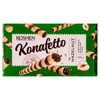 Roshen Konafetto Waffle Tubes with Nut Filling 140g