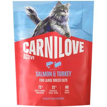 Корм сухой Carnilove Active с лососем и индейкой для кошек больших пород 400г - купить, цены на MasterZoo - фото 1