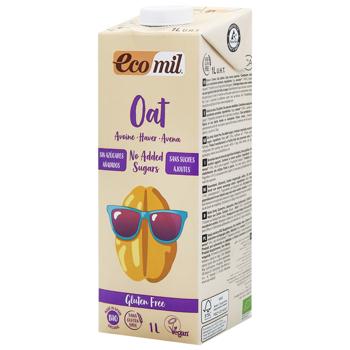 Ecomil Organic Vegetable Milk from Oats without Sugar 1l