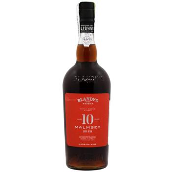 Вино Blandy's 10 Years Old Malmsey кріплене біле солодке 19% 0,75л
