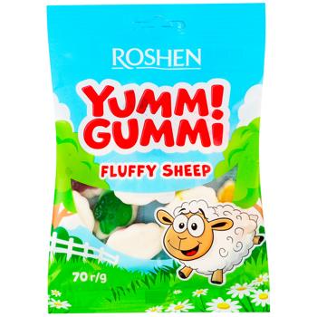 Цукерки Roshen Yummi Gummi Fluffy sheep желейні 70г - купити, ціни на МегаМаркет - фото 1