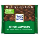 Шоколад молочний Ritter Sport з цільними мигдальними горіхами 100г