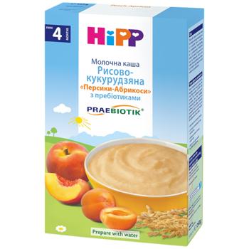 Hipp With Peach And Apricot with For 4+ Months Babies Milk Rice-Corn Porridge 250g