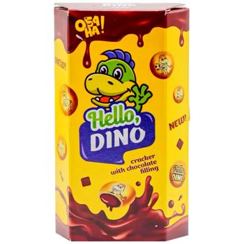 Крекери ОбаНа! Hello Dino з шоколадною начинкою 50г - купити, ціни на Епіцентр FOOD - фото 1