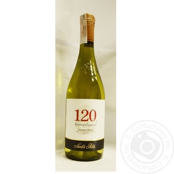 Вино Santa Rita 120 Chardonnay біле сухе 0.75л x6 купить, цены на МегаМаркет - фото 1