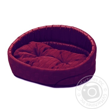 Priroda Lux-3 Burgundy Plank Bed for Dogs 62x44x22cm - buy, prices for MegaMarket - photo 1