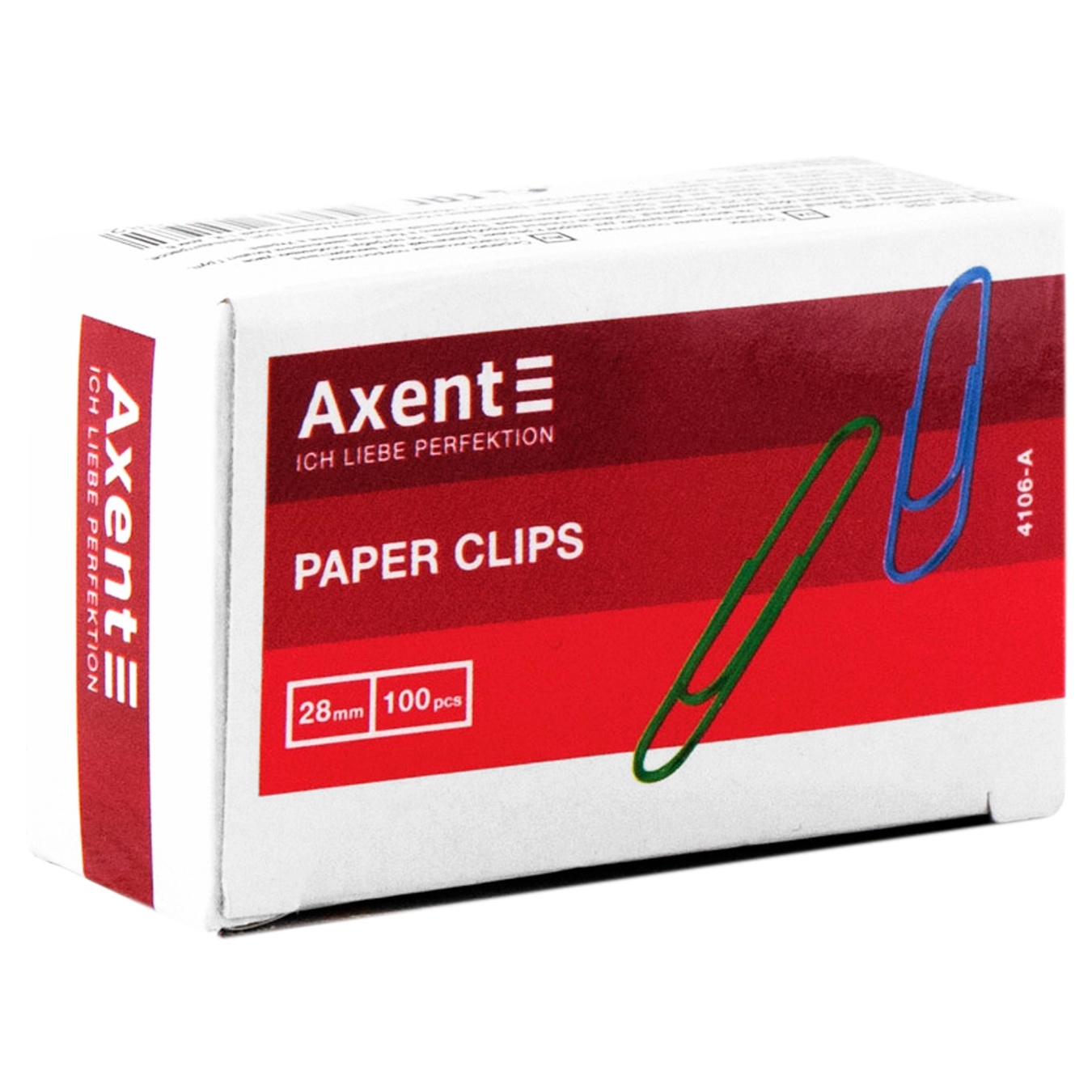 

Скрепки Axent цветные 28мм 100шт