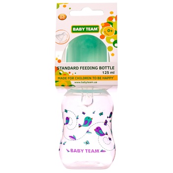 Baby Team Feeding bottle with silicone nipple 125ml - buy, prices for METRO - photo 5