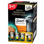 Sheba Sauce Collection набір вологого корму для котів 3+1 шт х 85 г - асорті