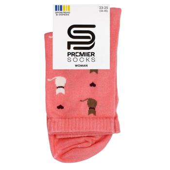 Носки женские Premier Socks Котики р.23-25 персиковый