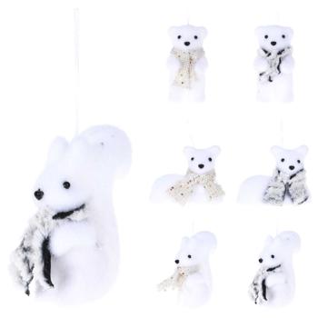 Подвеска елочная Снежное животное 11х9см в ассортименте