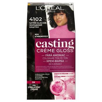 Фарба для волосся L'oreal Paris Casting Creme Gloss 4102 Холодний каштан без аміаку - купити, ціни на Біотус - фото 3