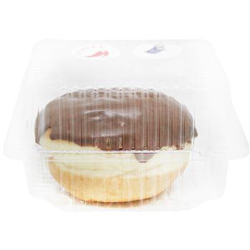 Auchan Glazed Coffee Donut with Condensed Milk Filling 80g - buy, prices for - photo 2