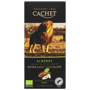 Cachet Dark Chocolate with Almonds 72% 90g - buy, prices for COSMOS - photo 1